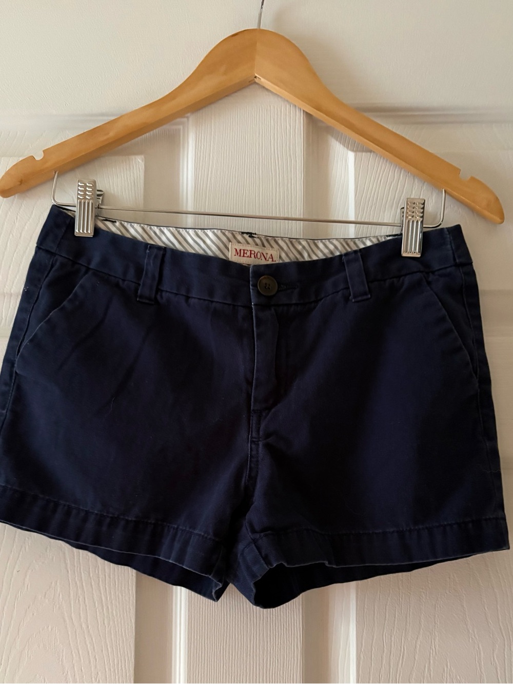 Merona Navy Women's Chino Bermuda Shorts